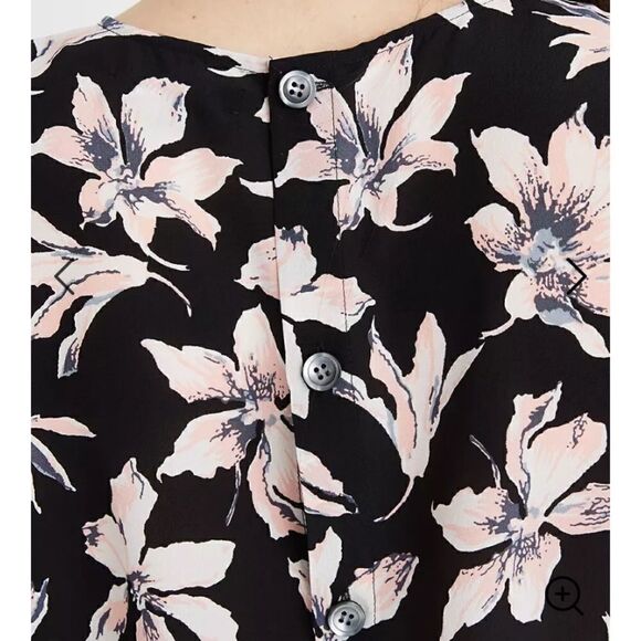 Madewell Silk Button-Back Tie Tee in Winter Orchid - Picture 3 of 11